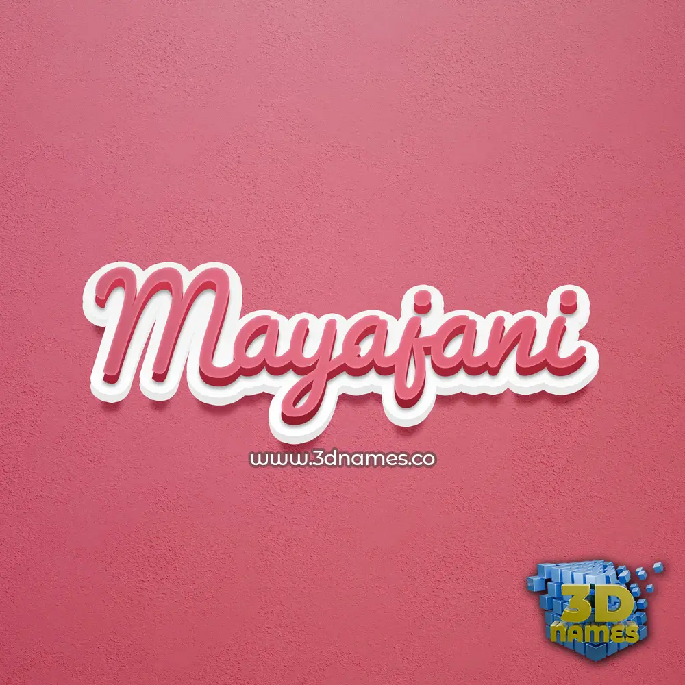 mayajani in Red Scribble style - 3D name wallpaper