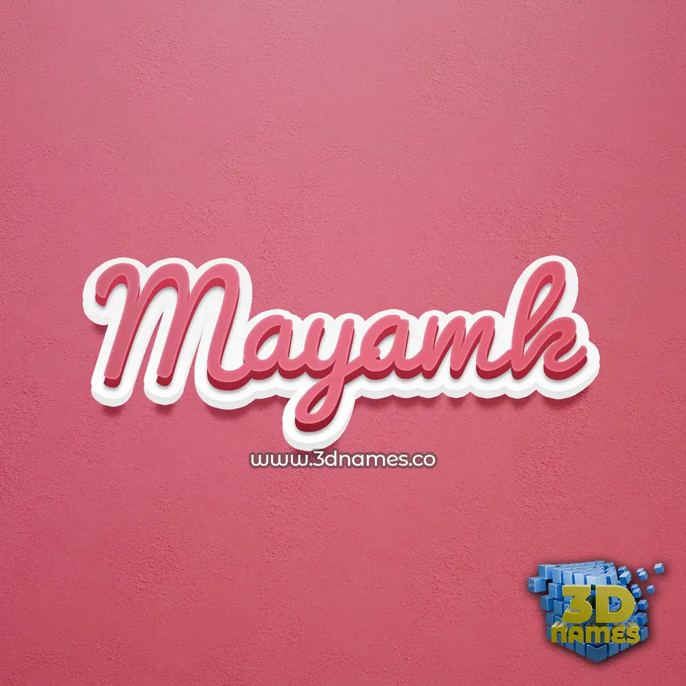 mayamk in Red Scribble style - 3D name wallpaper