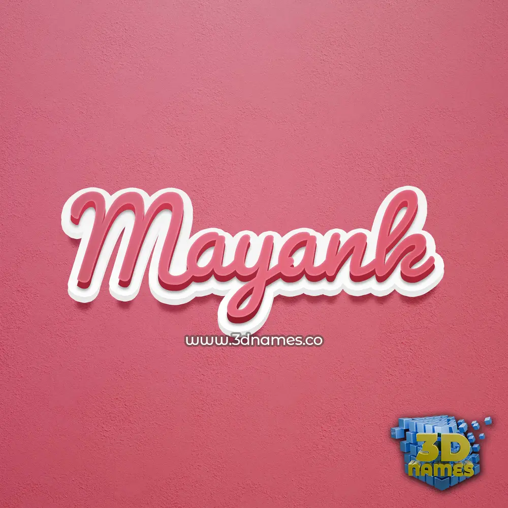 mayank in Red Scribble style - 3D name wallpaper
