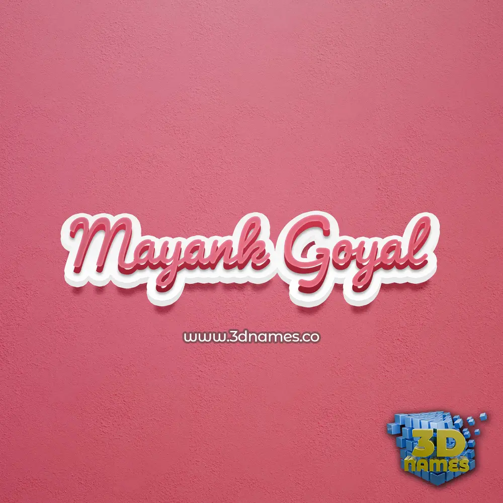 mayank goyal in Red Scribble style - 3D name wallpaper