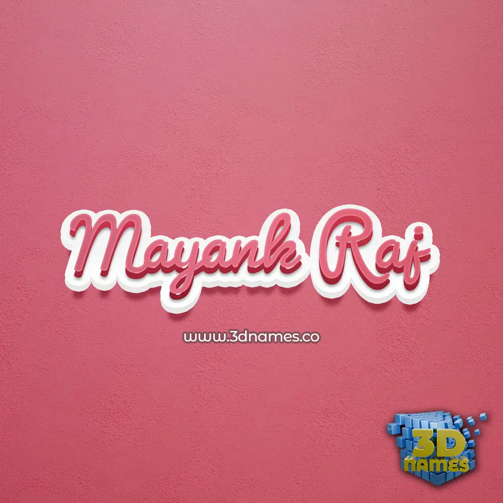 mayank raj in Red Scribble style - 3D name wallpaper