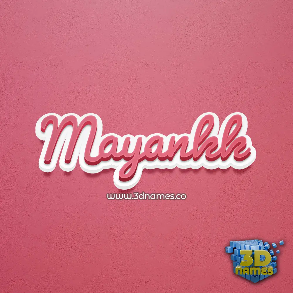 mayankk in Red Scribble style - 3D name wallpaper