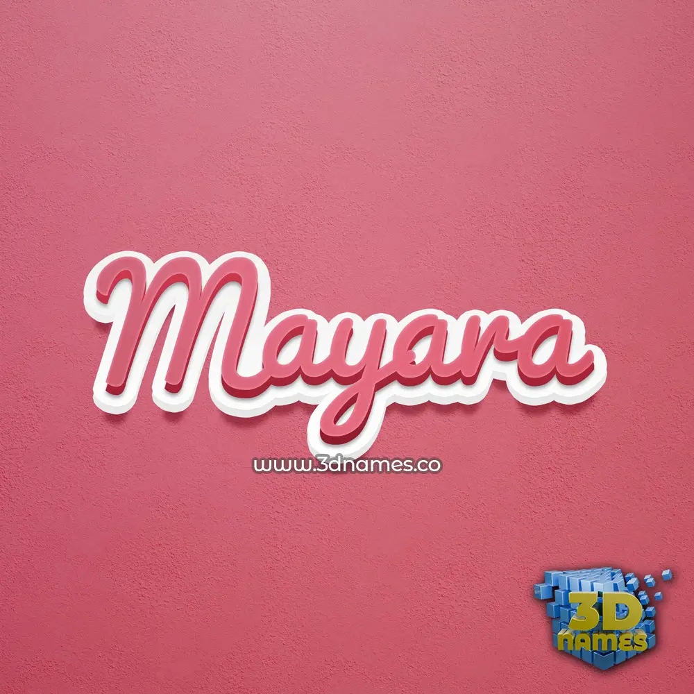mayara in Red Scribble style - 3D name wallpaper