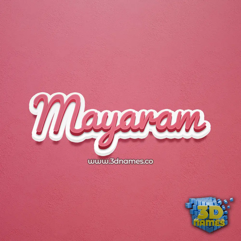 mayaram in Red Scribble style - 3D name wallpaper