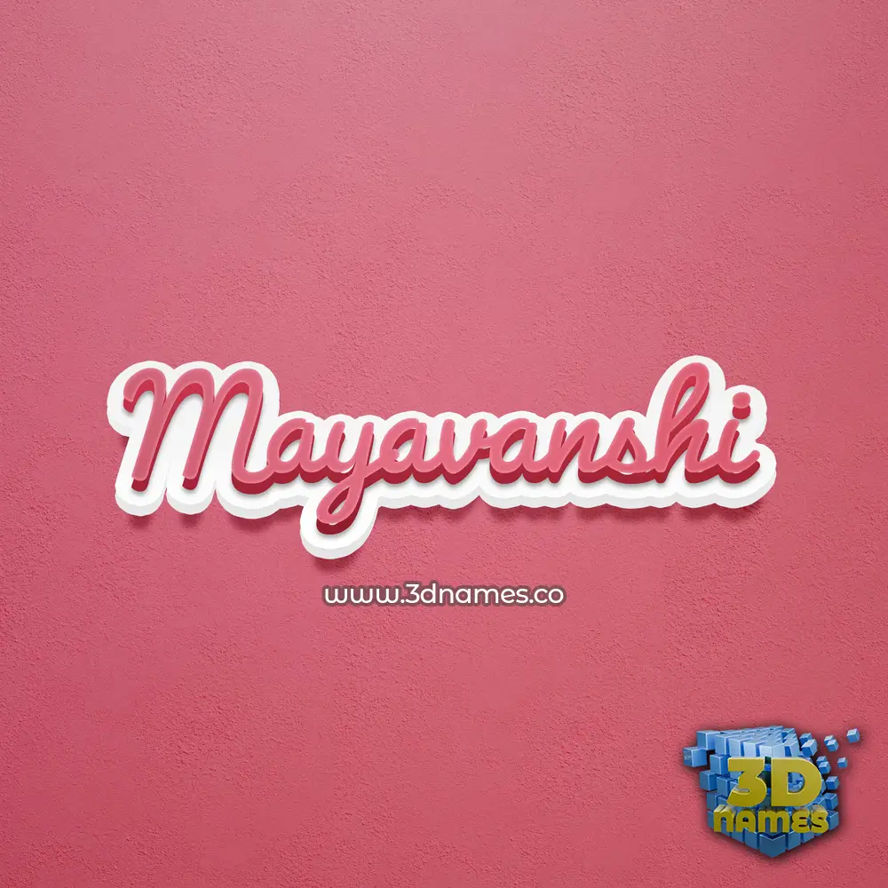 mayavanshi in Red Scribble style - 3D name wallpaper