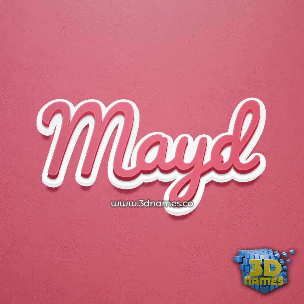 mayd in Red Scribble style - 3D name wallpaper