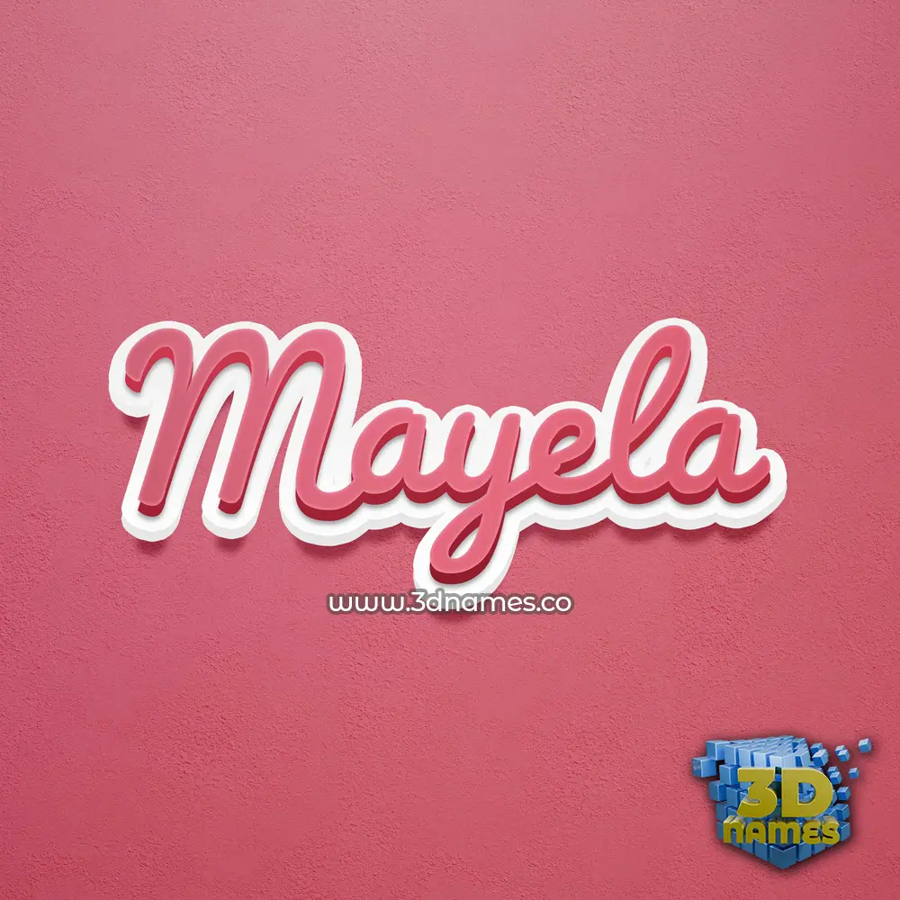 mayela in Red Scribble style - 3D name wallpaper