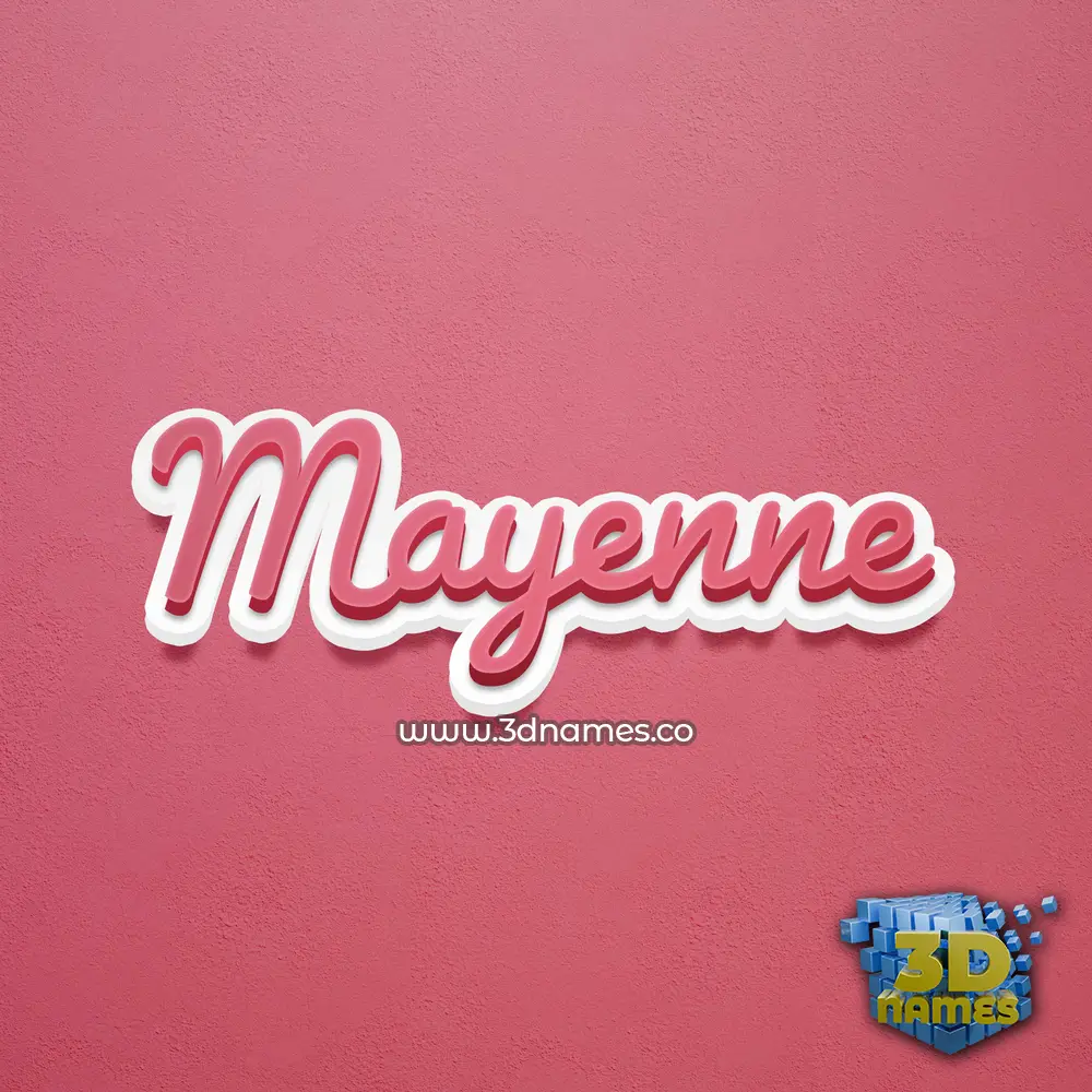 mayenne in Red Scribble style - 3D name wallpaper