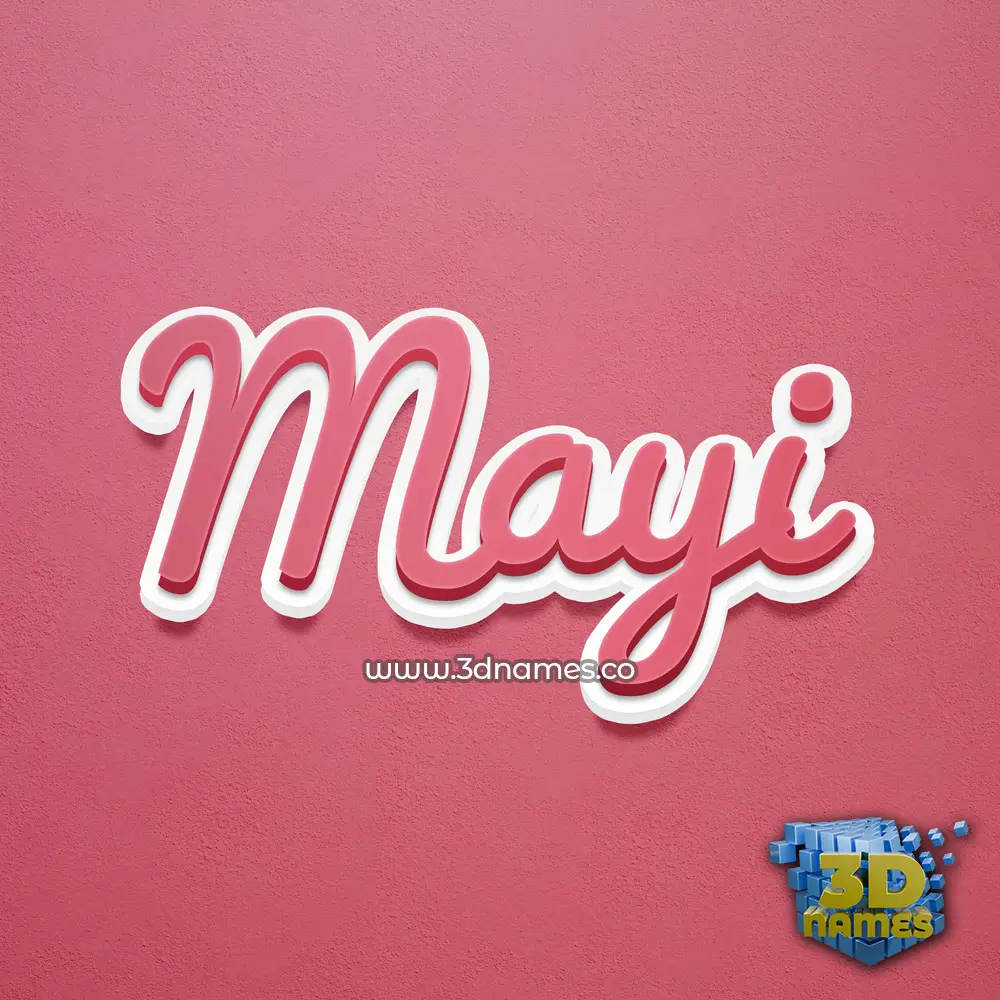mayi in Red Scribble style - 3D name wallpaper
