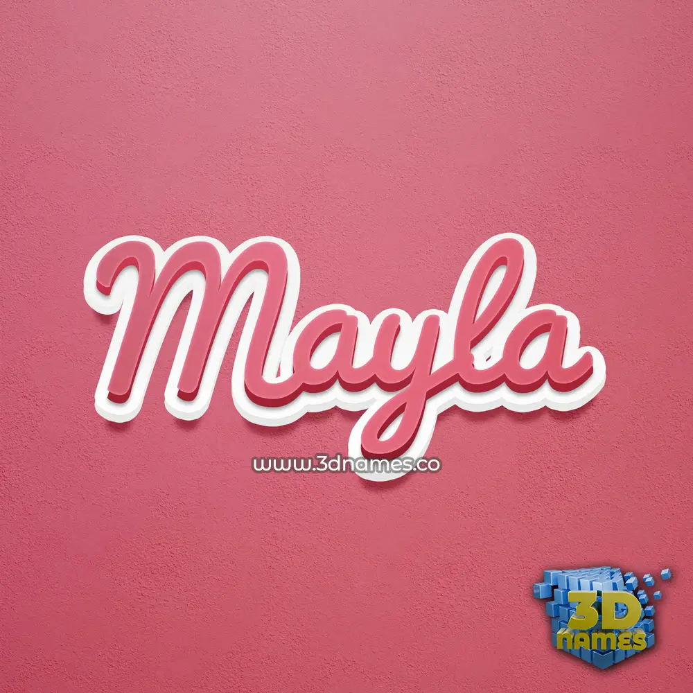 mayla in Red Scribble style - 3D name wallpaper