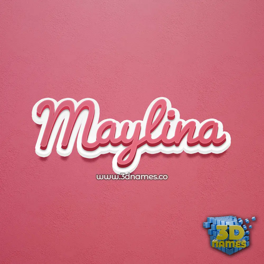 maylina in Red Scribble style - 3D name wallpaper