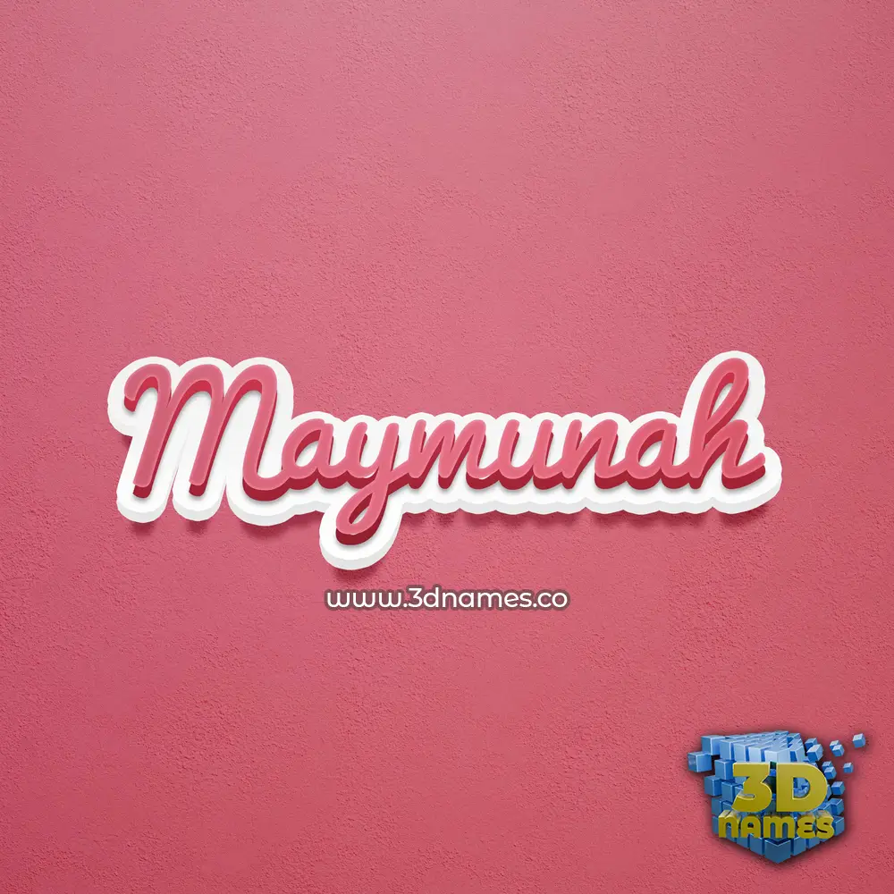 maymunah in Red Scribble style - 3D name wallpaper