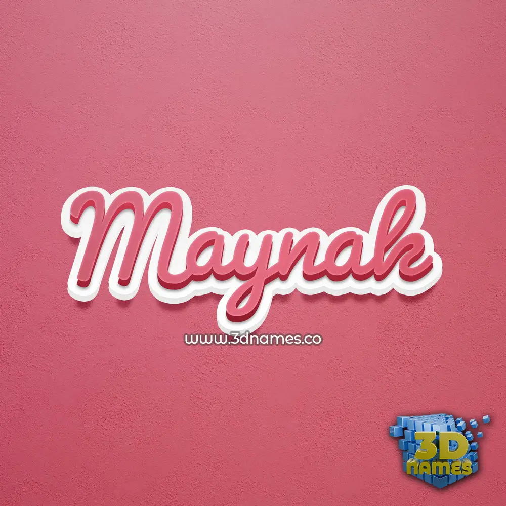 maynak in Red Scribble style - 3D name wallpaper