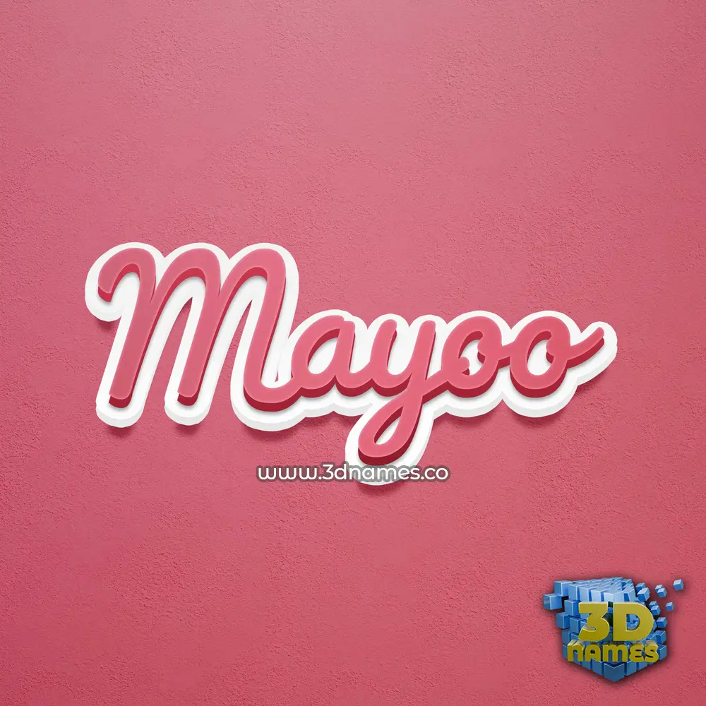 mayoo in Red Scribble style - 3D name wallpaper