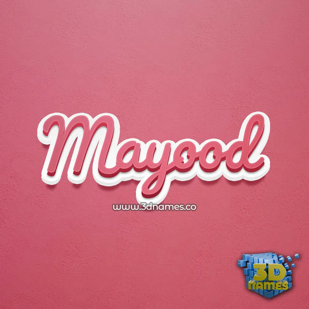 mayood in Red Scribble style - 3D name wallpaper
