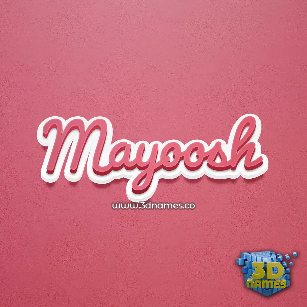 mayoosh in Red Scribble style - 3D name wallpaper