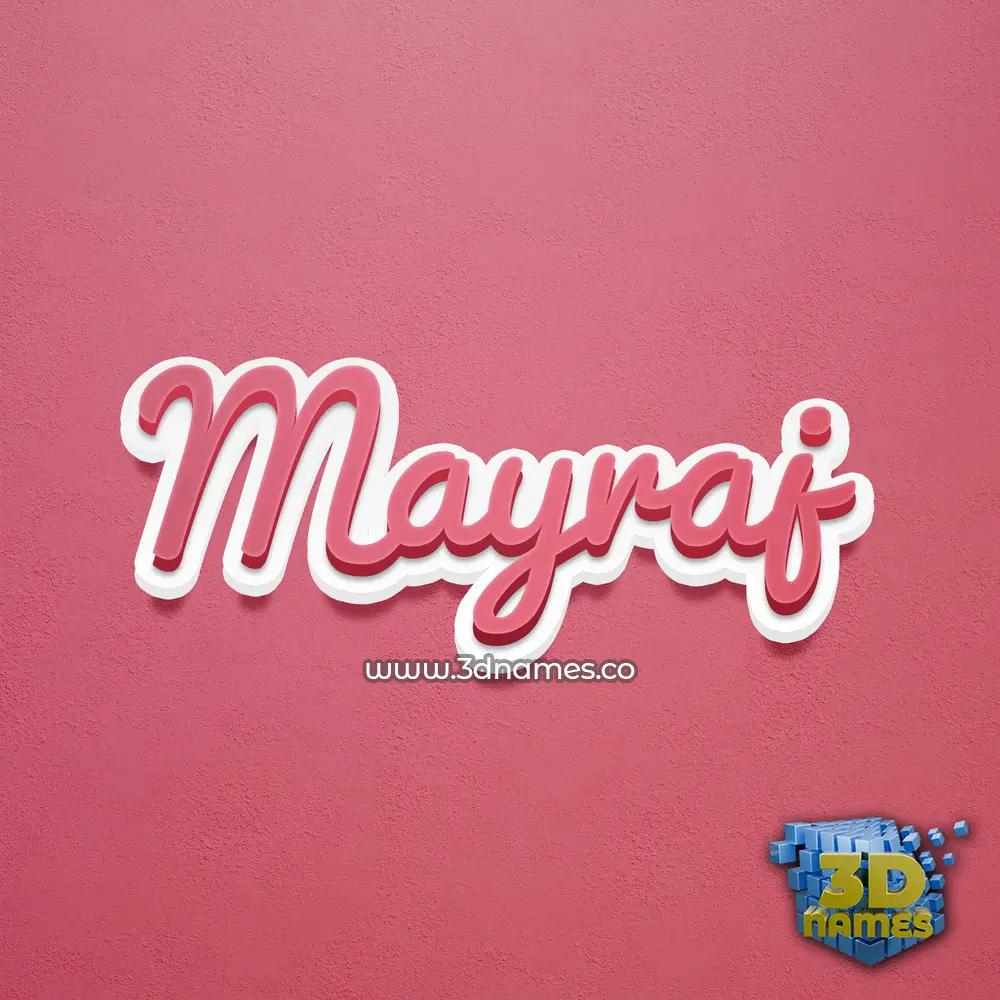 mayraj in Red Scribble style - 3D name wallpaper