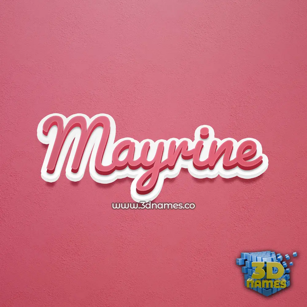 mayrine in Red Scribble style - 3D name wallpaper