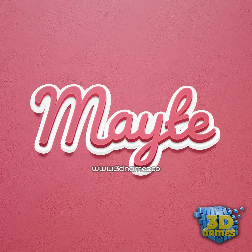 mayte in Red Scribble style - 3D name wallpaper