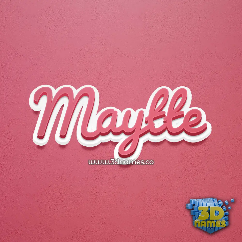 maytte in Red Scribble style - 3D name wallpaper
