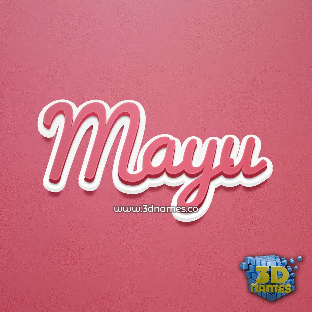 mayu in Red Scribble style - 3D name wallpaper