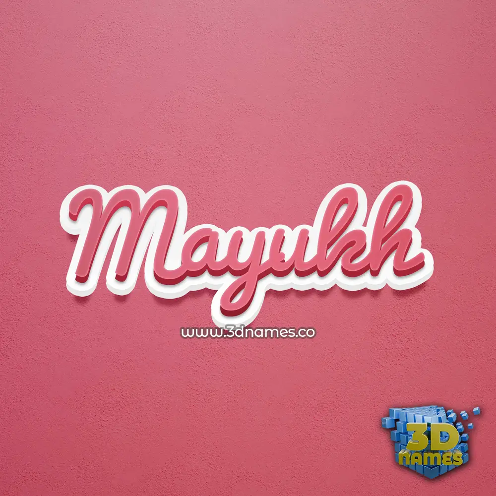 mayukh in Red Scribble style - 3D name wallpaper