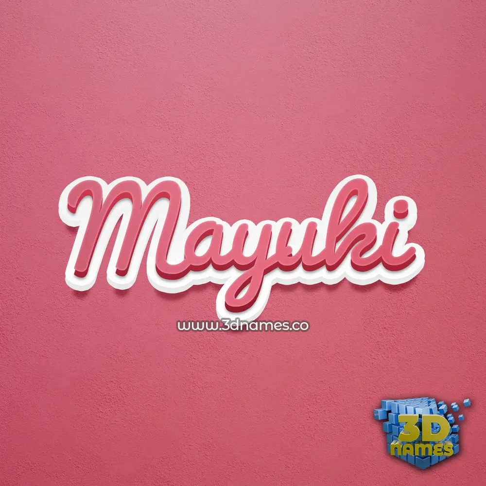 mayuki in Red Scribble style - 3D name wallpaper