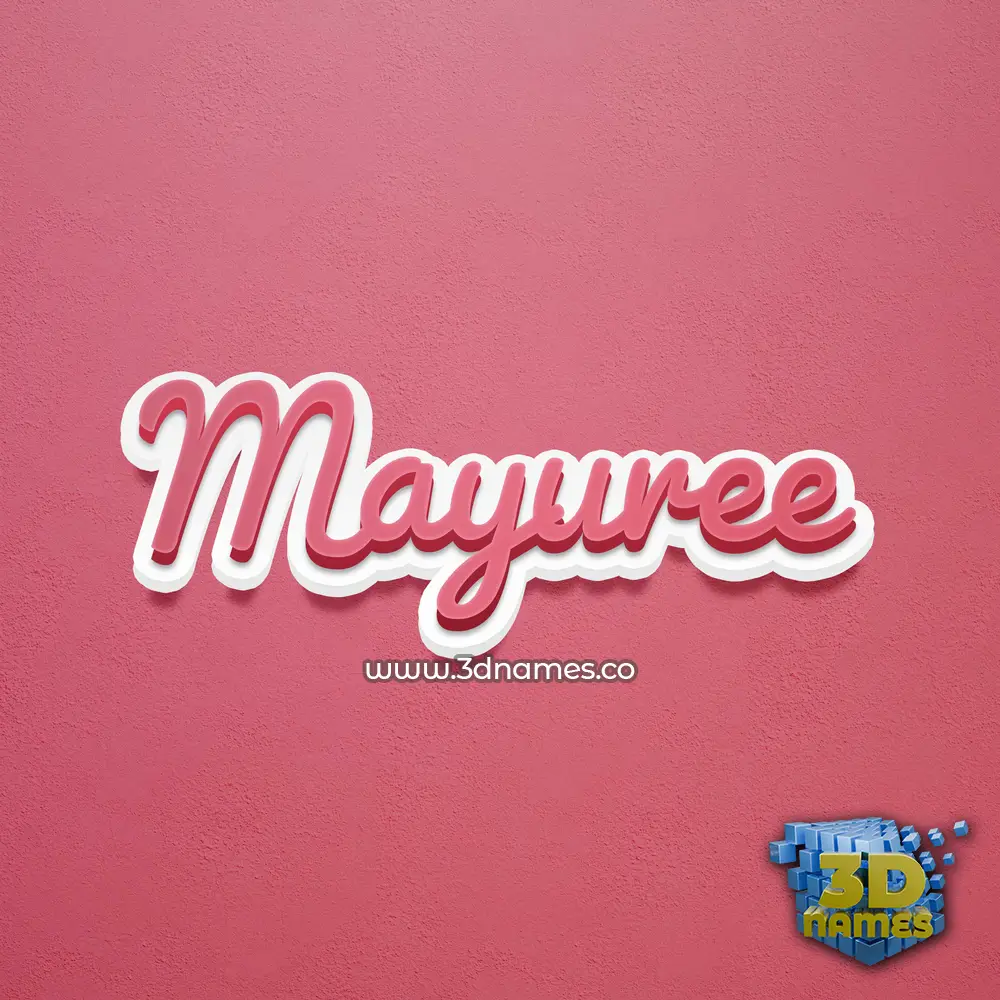 mayuree in Red Scribble style - 3D name wallpaper