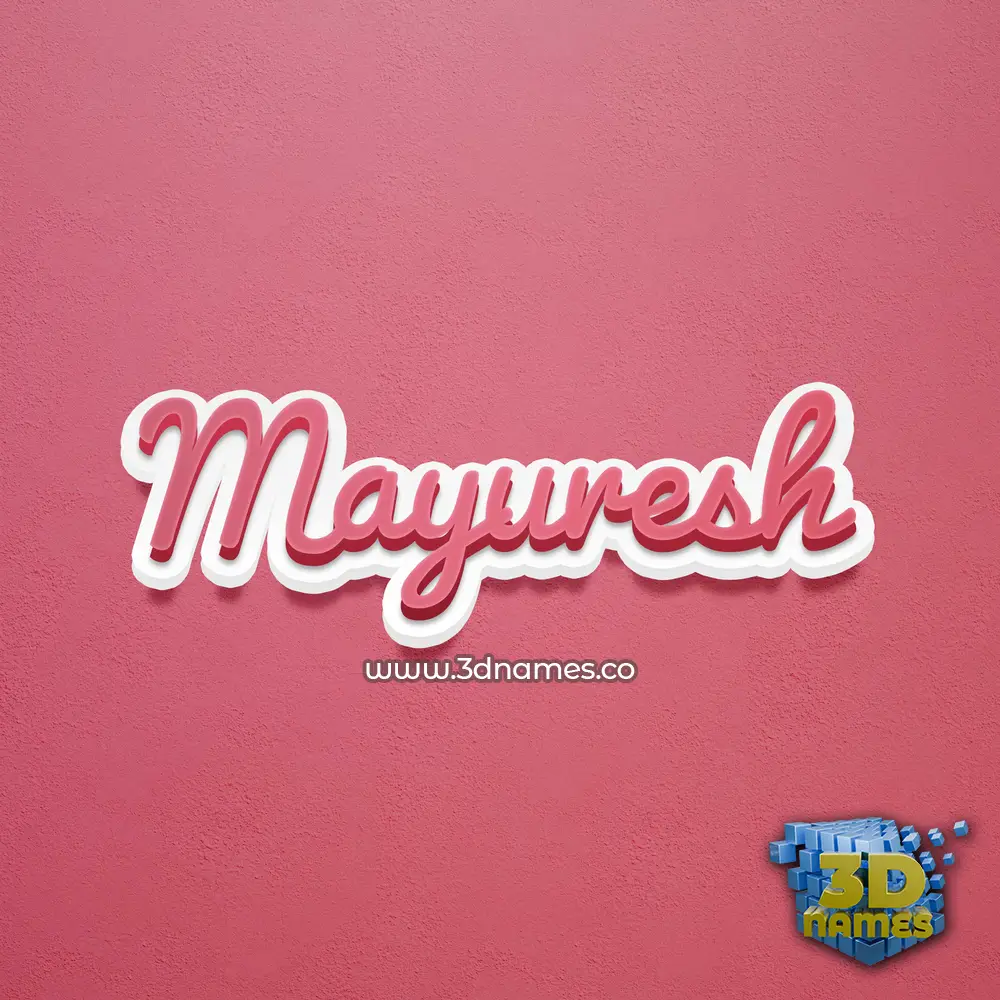 mayuresh in Red Scribble style - 3D name wallpaper