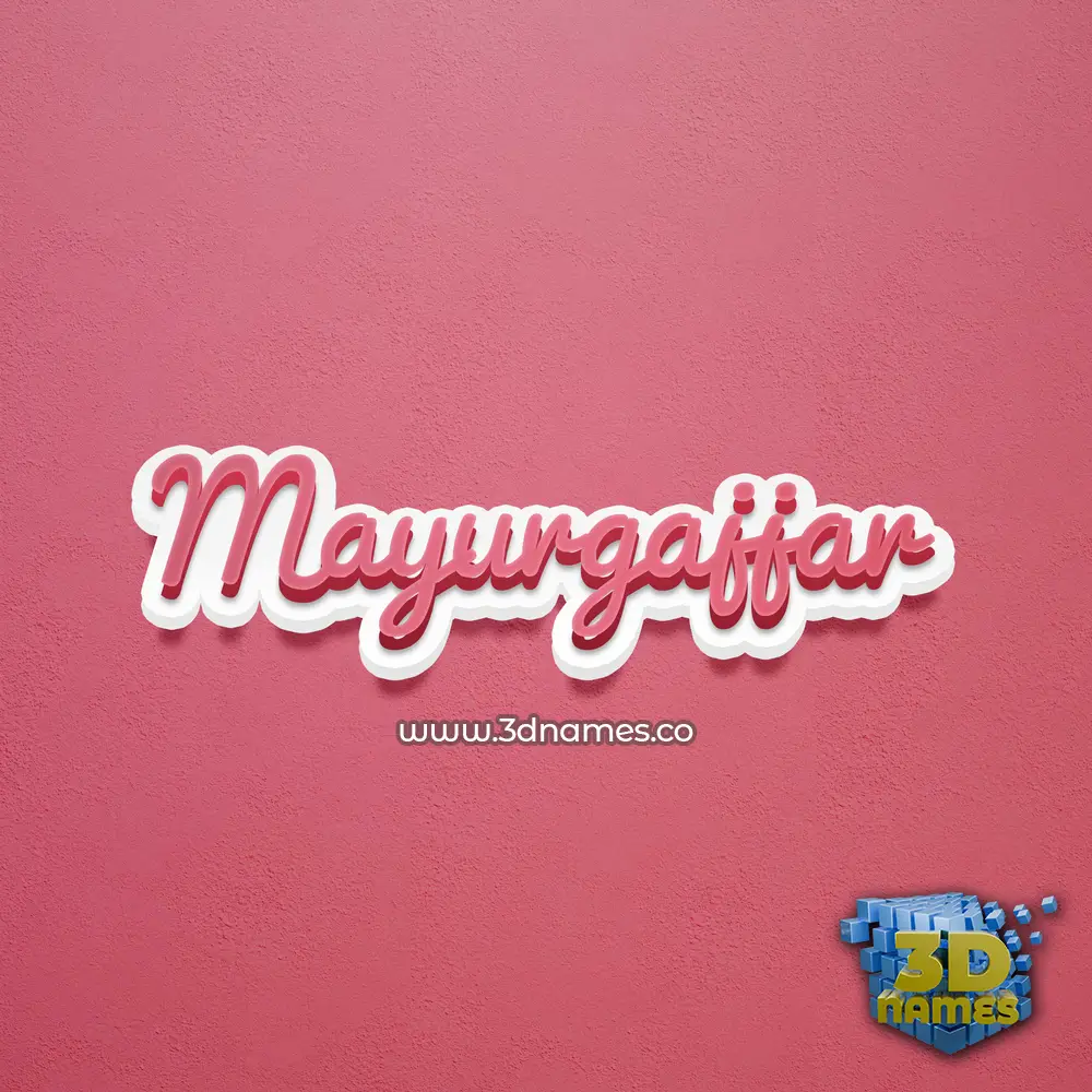 mayurgajjar in Red Scribble style - 3D name wallpaper