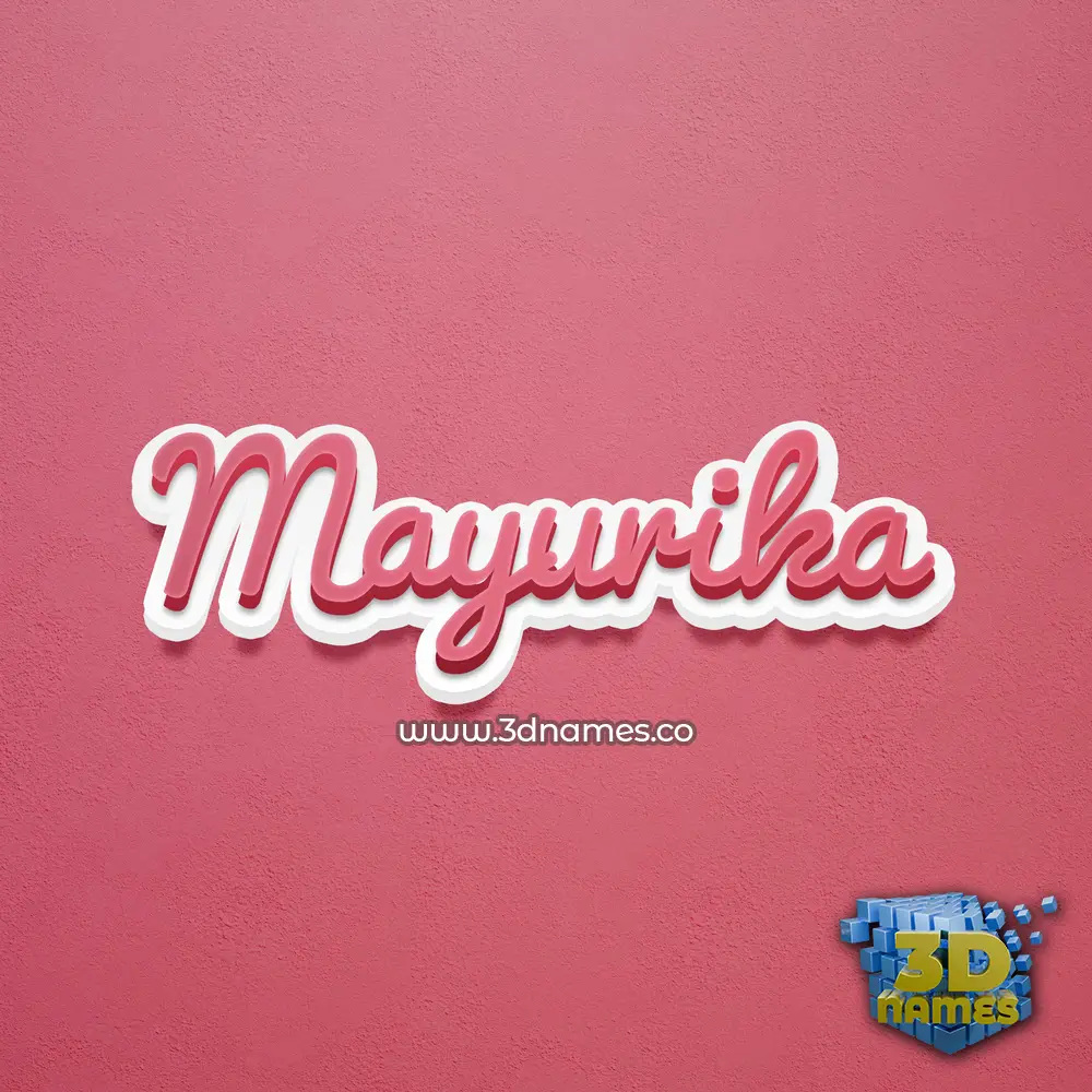 mayurika in Red Scribble style - 3D name wallpaper