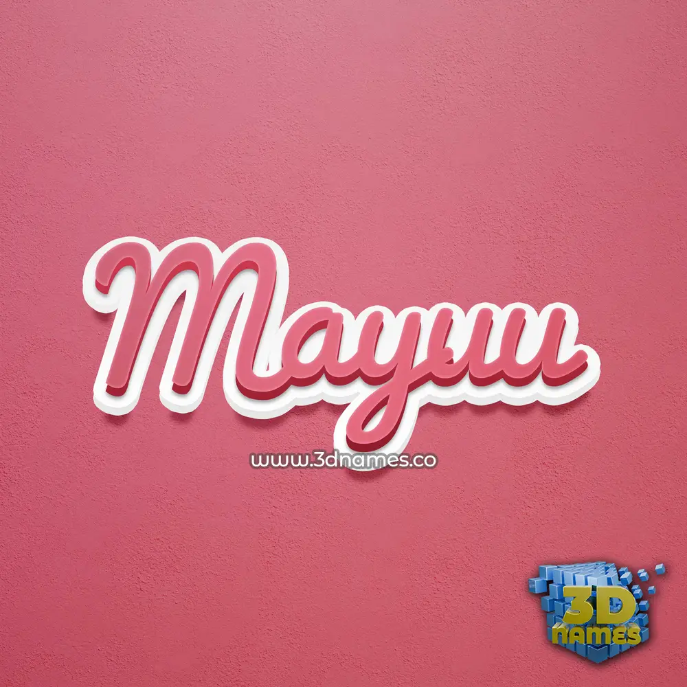 mayuu in Red Scribble style - 3D name wallpaper