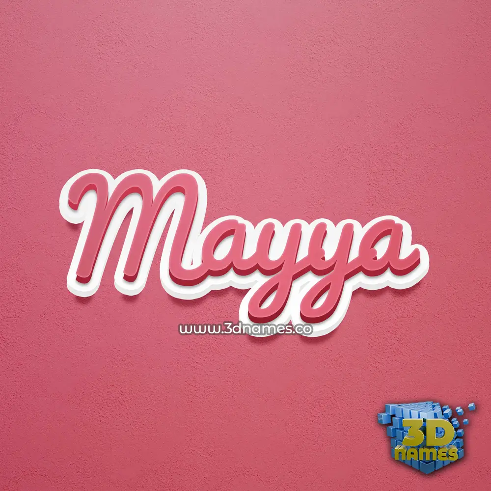 mayya in Red Scribble style - 3D name wallpaper