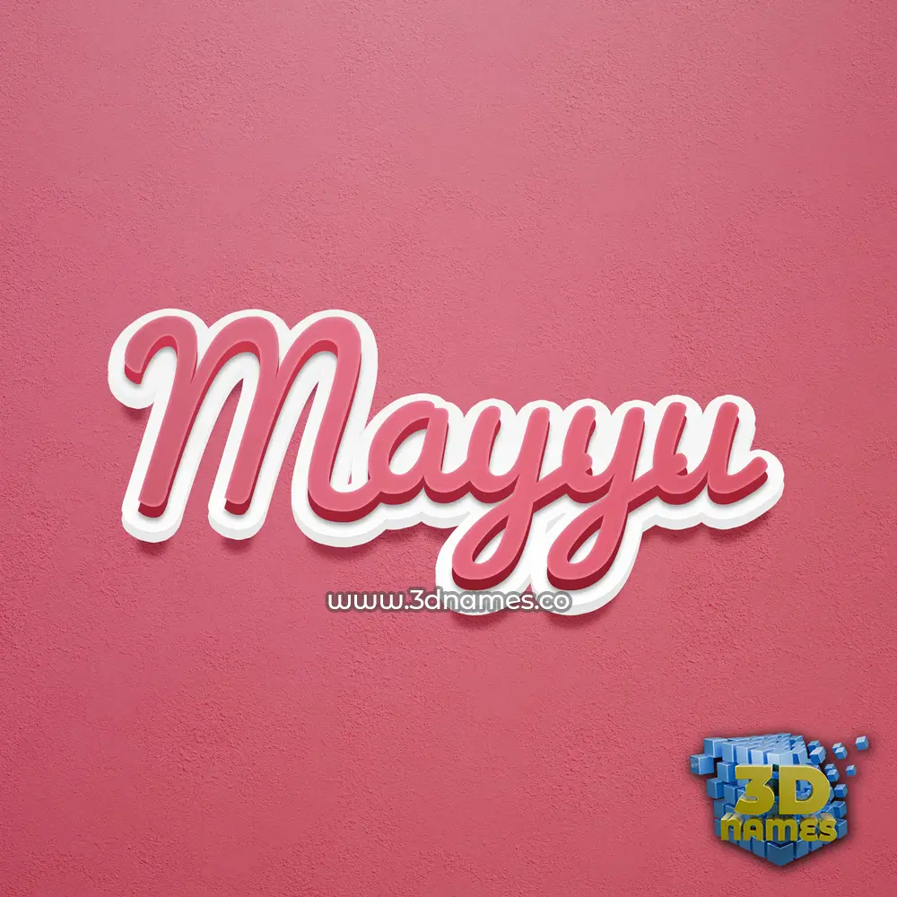 mayyu in Red Scribble style - 3D name wallpaper