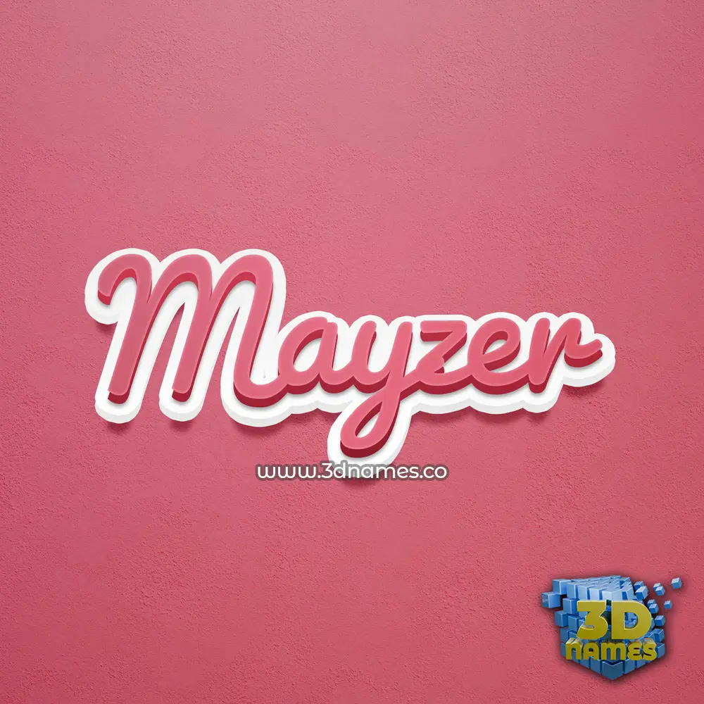 mayzer in Red Scribble style - 3D name wallpaper
