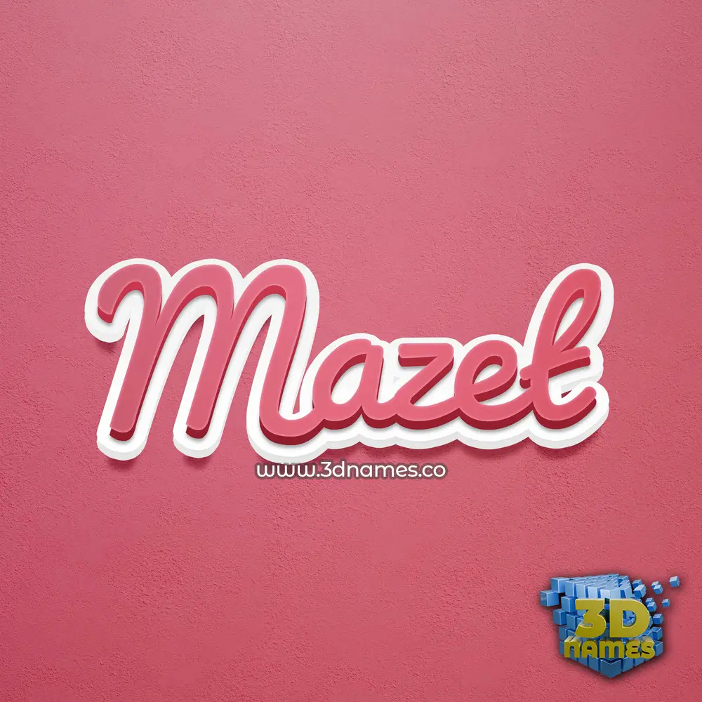 mazet in Red Scribble style - 3D name wallpaper