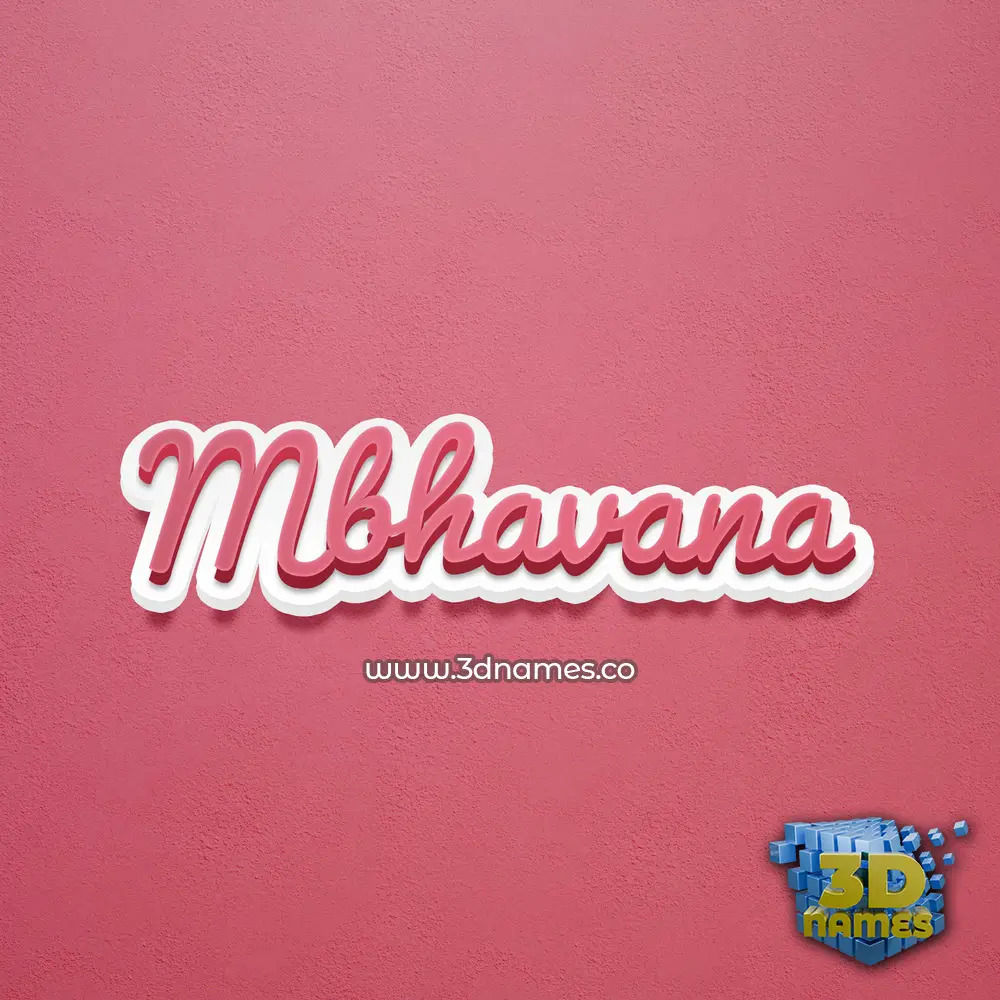 mbhavana in Red Scribble style - 3D name wallpaper