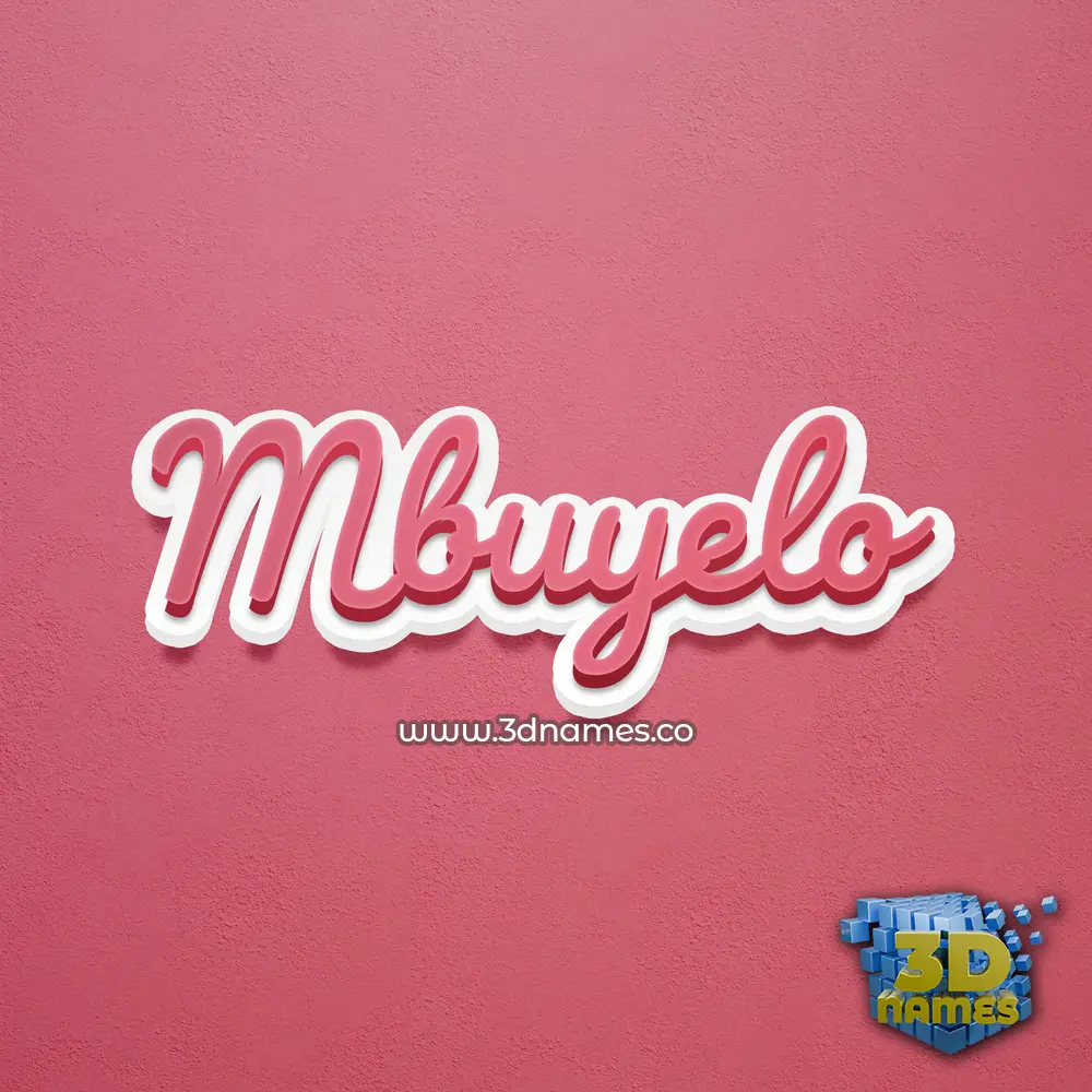 mbuyelo in Red Scribble style - 3D name wallpaper