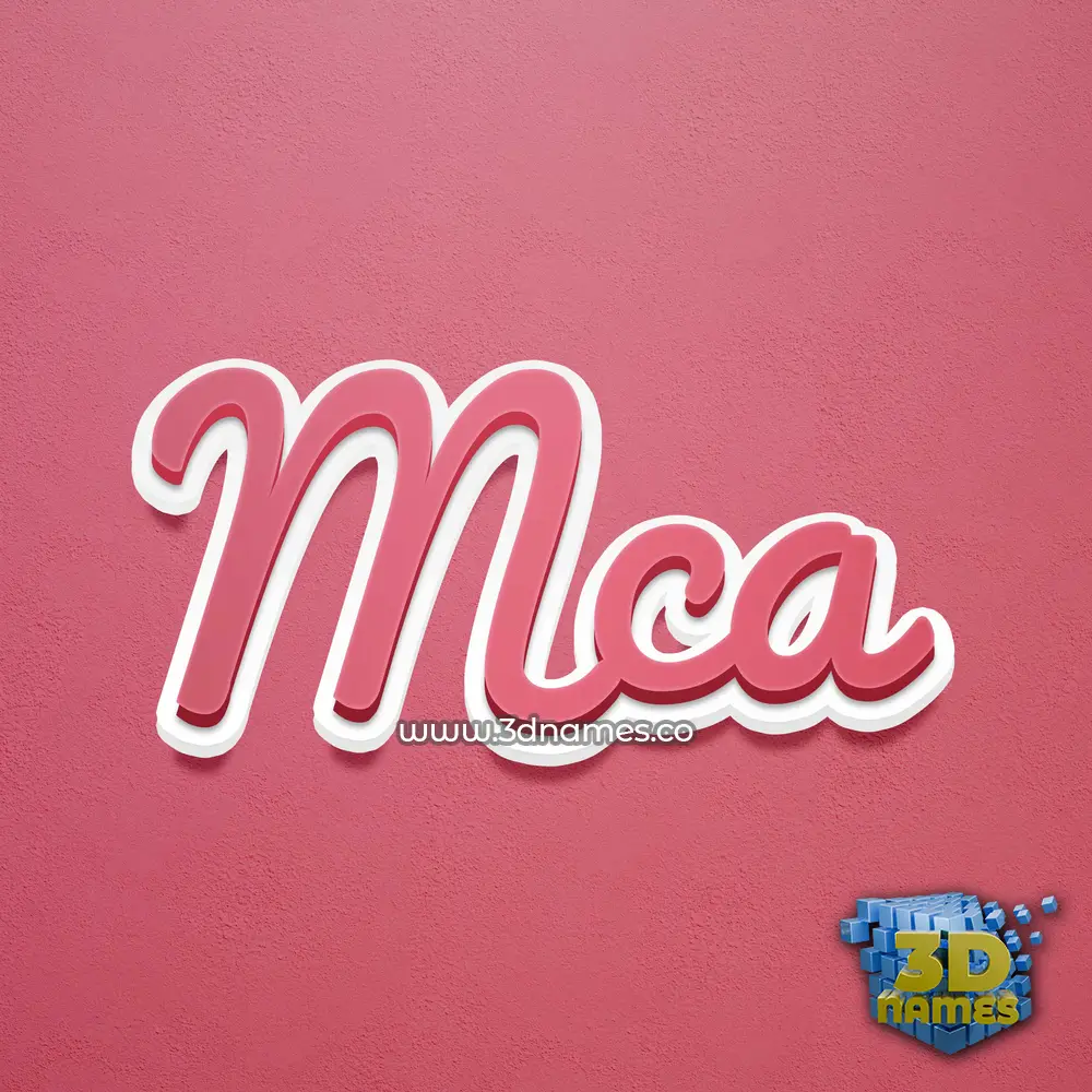 mca in Red Scribble style - 3D name wallpaper