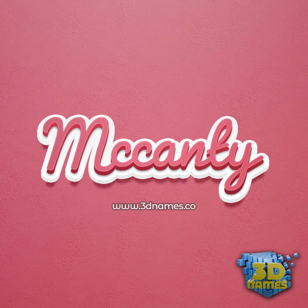 mccanty in Red Scribble style - 3D name wallpaper