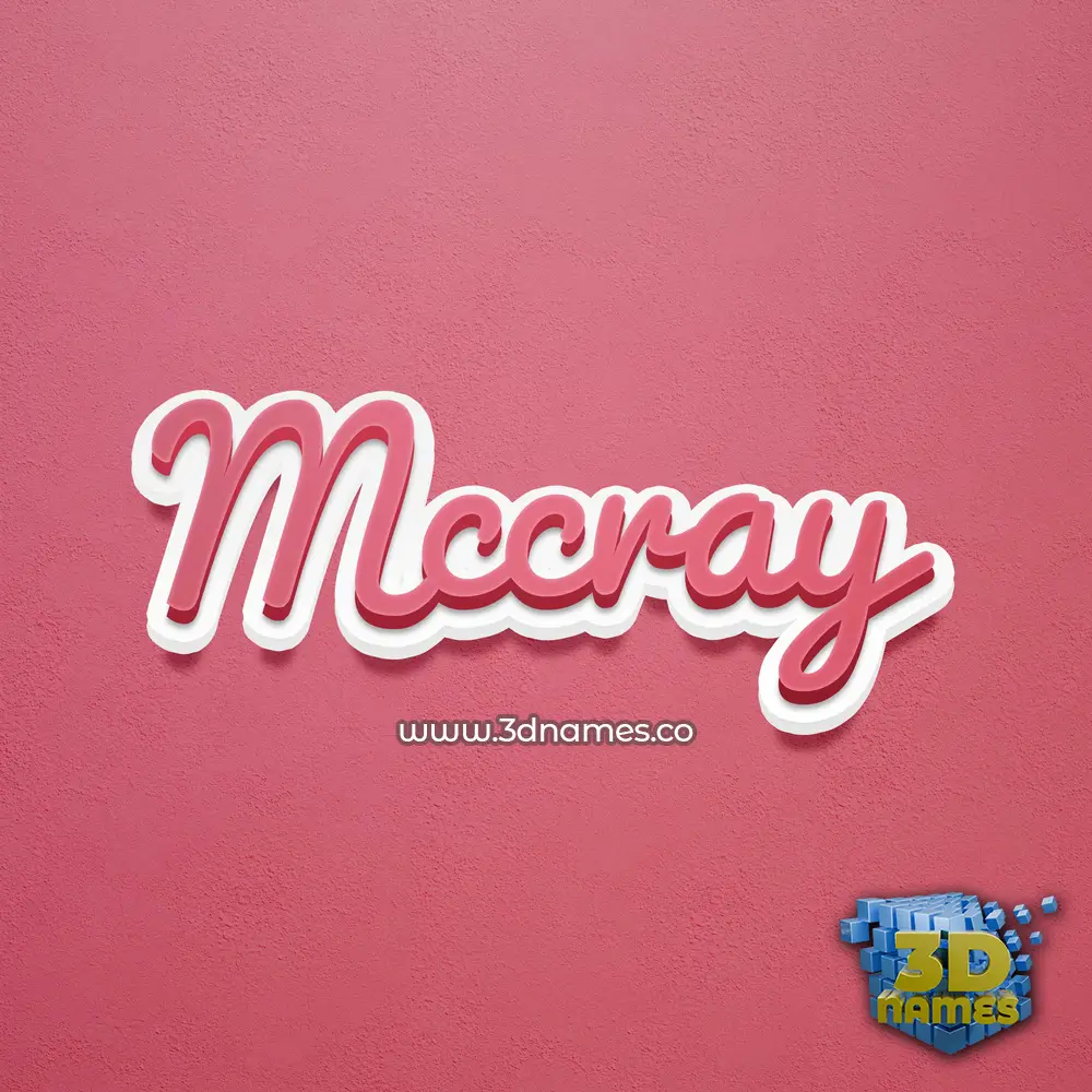 mccray in Red Scribble style - 3D name wallpaper