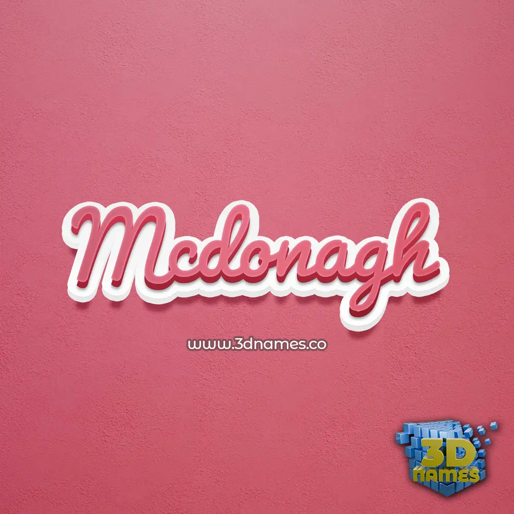 mcdonagh in Red Scribble style - 3D name wallpaper