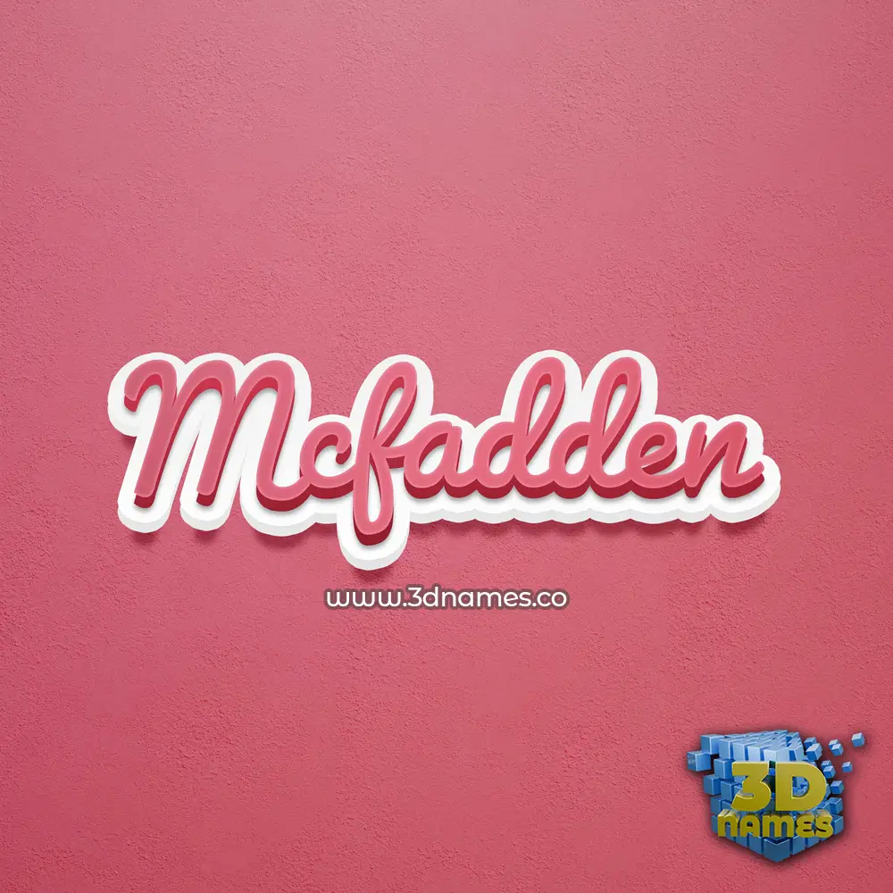 mcfadden in Red Scribble style - 3D name wallpaper