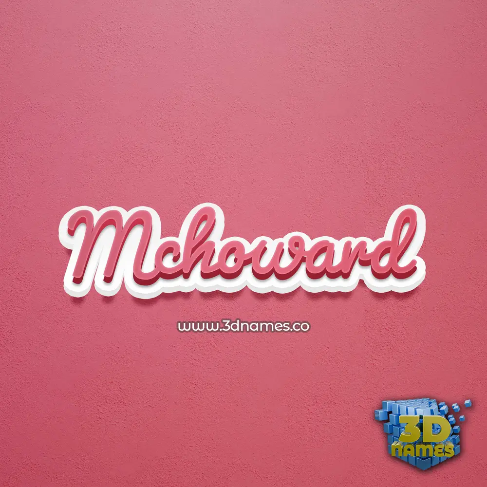 mchoward in Red Scribble style - 3D name wallpaper