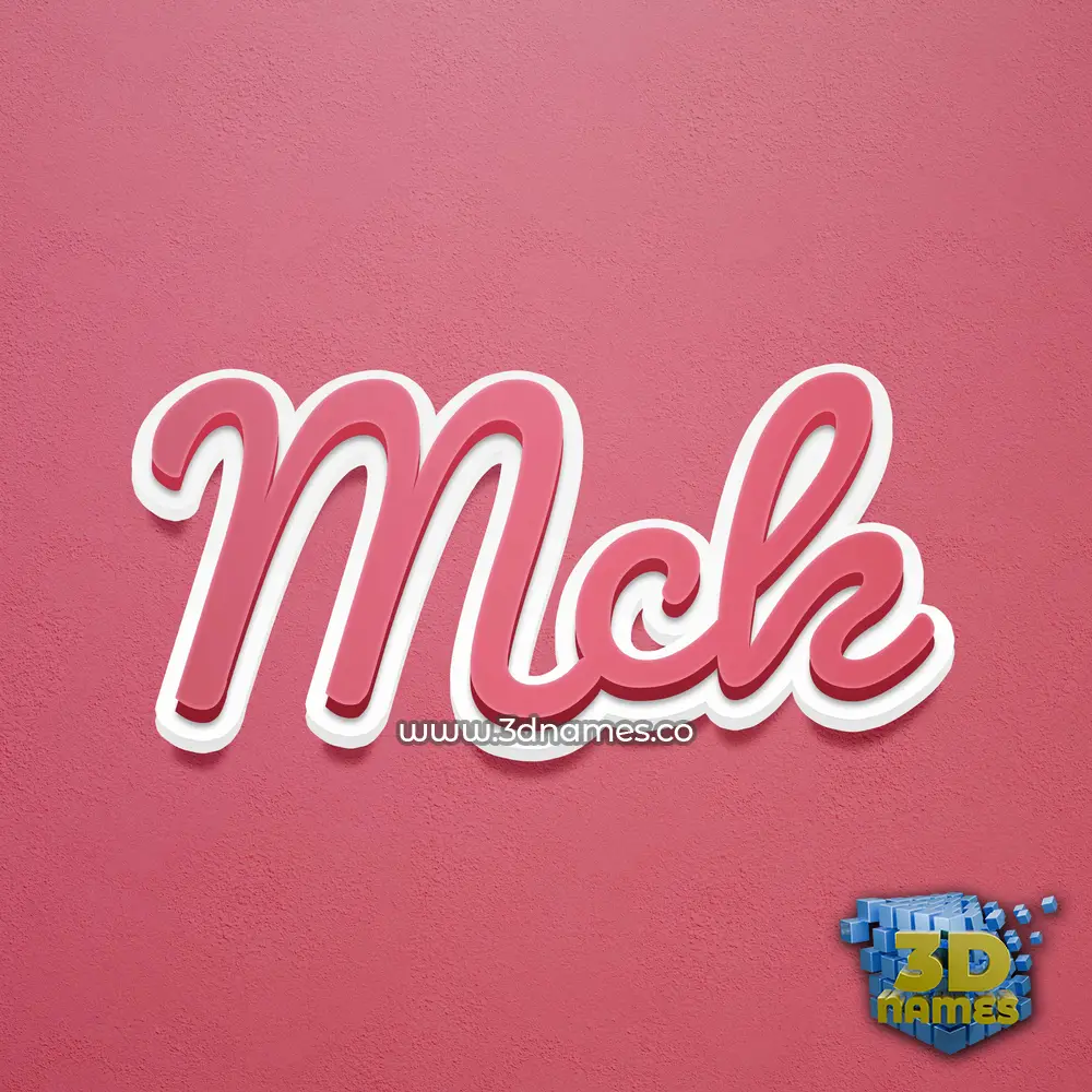 mck in Red Scribble style - 3D name wallpaper