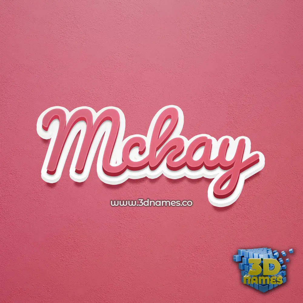 mckay in Red Scribble style - 3D name wallpaper