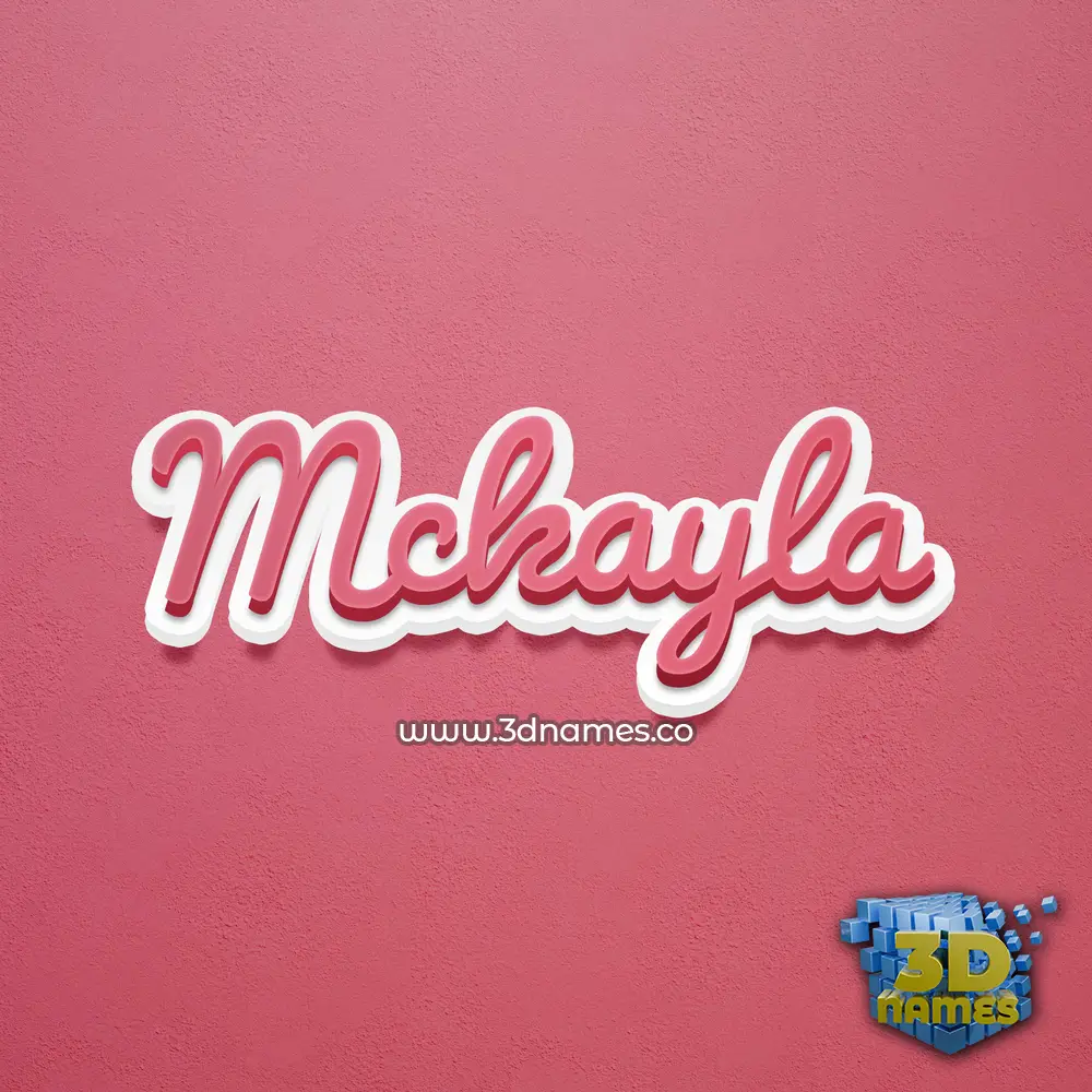 mckayla in Red Scribble style - 3D name wallpaper