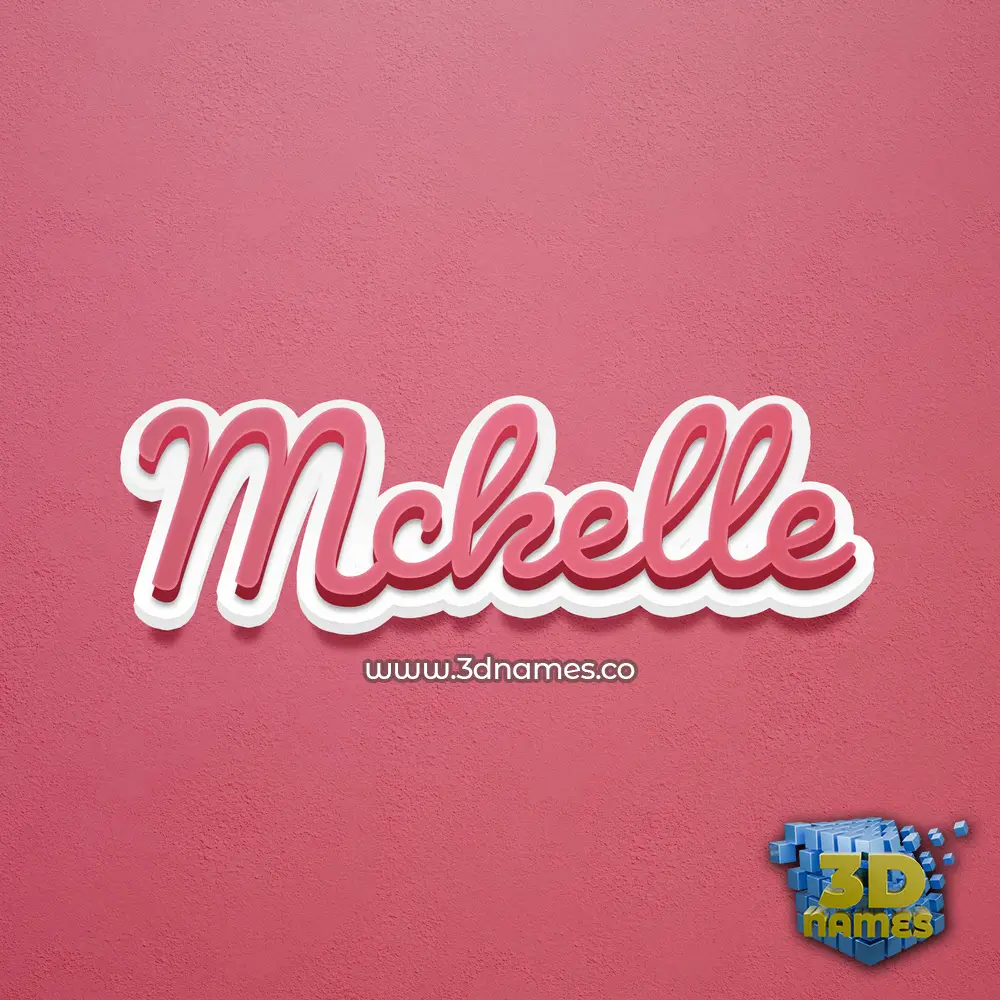mckelle in Red Scribble style - 3D name wallpaper