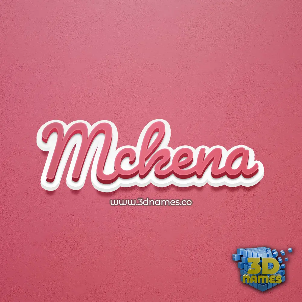 mckena in Red Scribble style - 3D name wallpaper