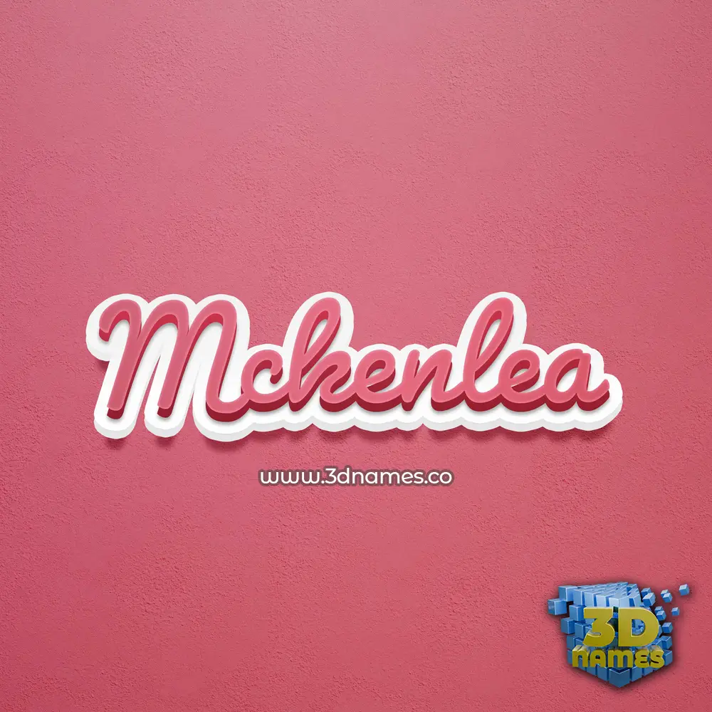 mckenlea in Red Scribble style - 3D name wallpaper